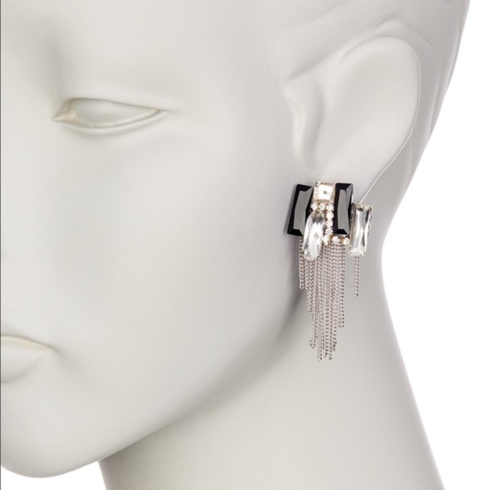 Modern Glass Tassel Earrings E618B